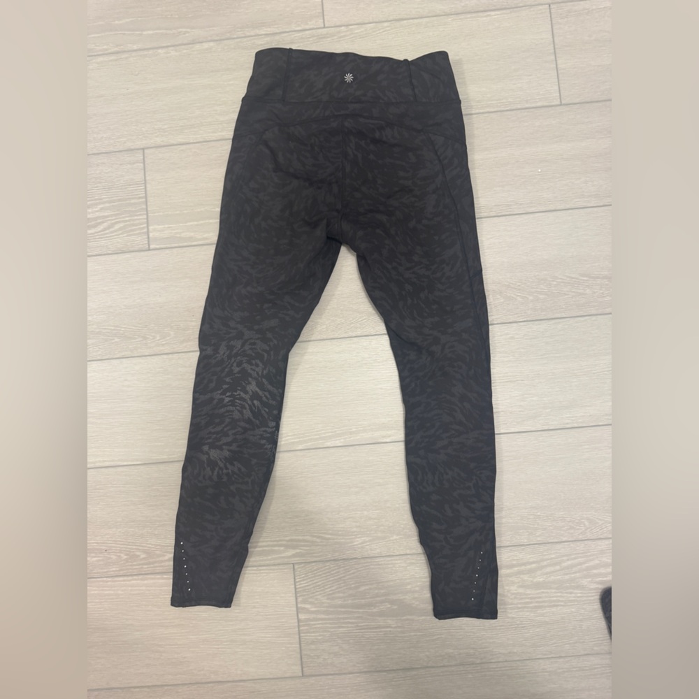 Athleta Rainier Black Patterned Reflective Leggin… - image 2